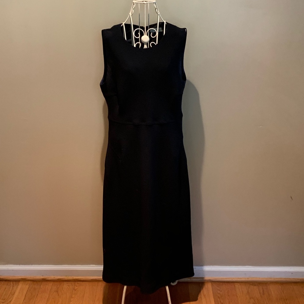 CALVIN KLEIN Black Sheath Dress - Size 14
